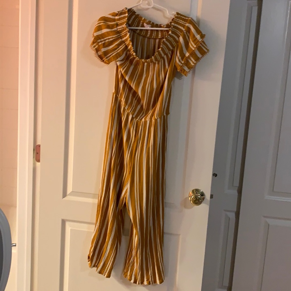 Xhilaration Yellow Striped Romper
